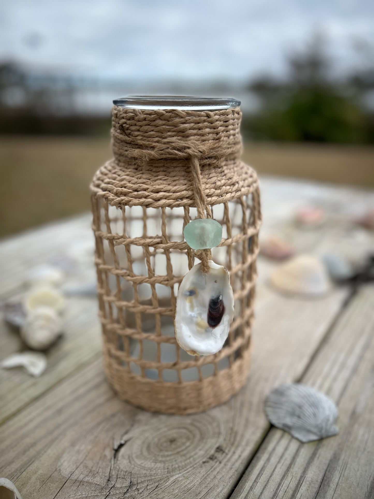 Basket weave vase