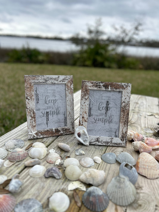 5x7 picture frame with starfish